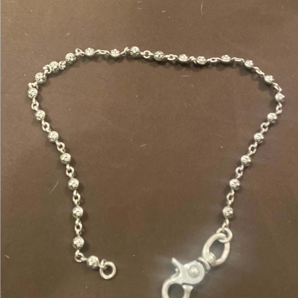Chrome Hearts sterling silver wallet chain 24” long